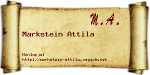Markstein Attila névjegykártya