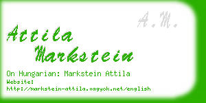 attila markstein business card